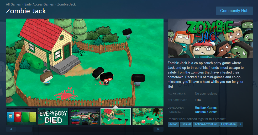 Zombie Jack Steam Page Now Live